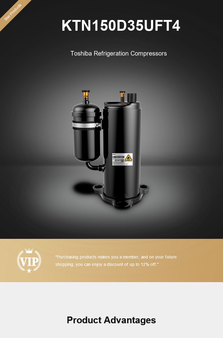 Toshiba Compressor KTN150D35UFT4, technical parameters pdf, structure diagram